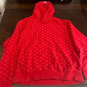 Red Nike Logo hoodie